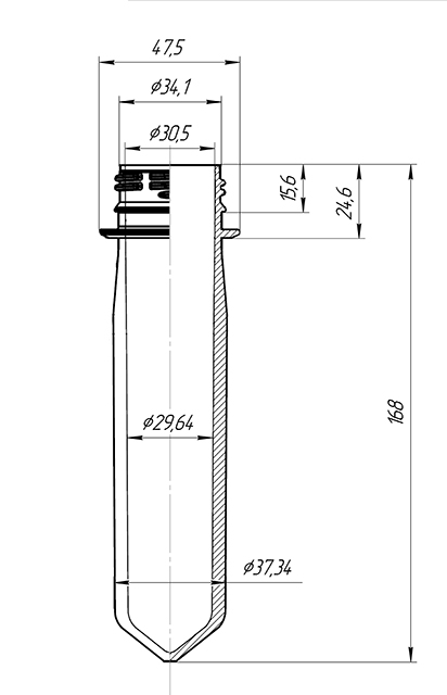 Bericap 38 мм чертеж